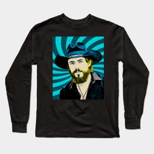 Pop Art Style Men Hat Country Long Sleeve T-Shirt